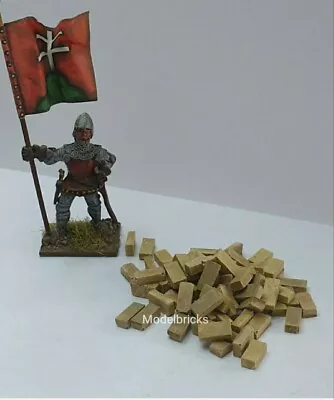 £4.72 • Buy 200 1:35th Scale 7mm Miniature Dolls House War Gaming Buff Yellow Stock Bricks