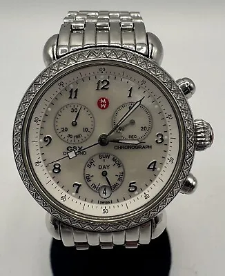 Michele MW03M01A1025 CSX Chronograph Diamond Bezel Ladies' Stainless Steel Watch • $499.99