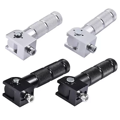 Motorcycle Foldable Foot Pegs Front Footpeg Anti-Skid Footrest 90 Degree Fixed • $29.94