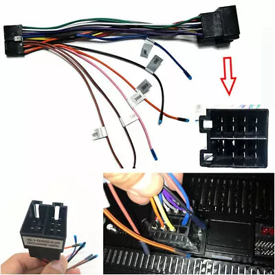 20Pin Universal ISO Wiring Harness Car Radio Adaptor Connector Wire Plug Play • $13.89