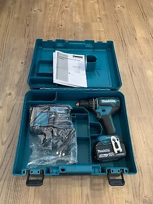 Makita DHP485 18V  Brushless Combi Drill 3Ah Batterie & Charger Case • £140