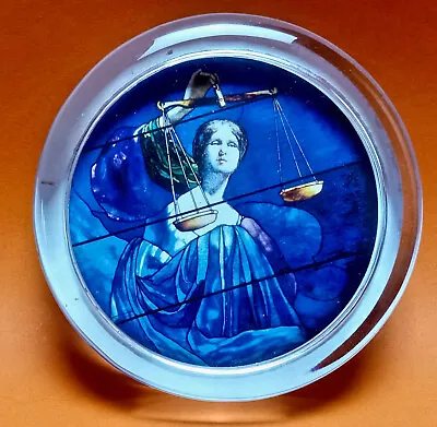 Justice Stained Glass Paperweight • $25
