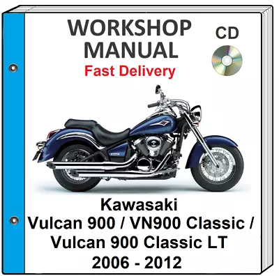 Kawaski Vulcan 900 Classic 2006 2007 2008 2009 Service Repair Shop Manual Cd • $9.99