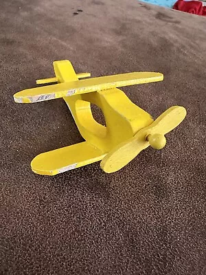 Vera Neumann Wooden Airplane Napkin Holder - Yellow With Wear - See Photos • $4.50