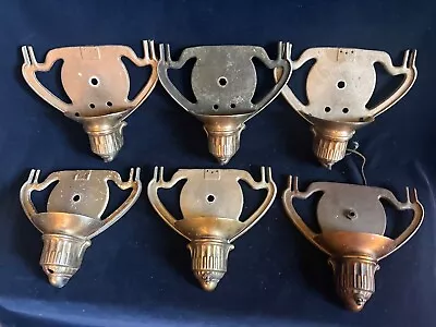 Set Of 6 Gill Glass Slip Shade Sconce Frames - Restore Repurpose - Missing Parts • $295