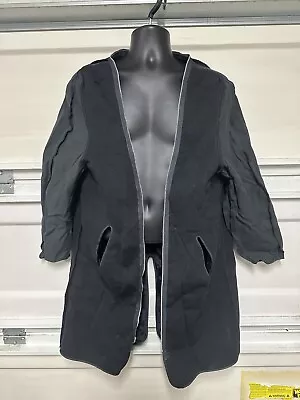 Mens Black Military Raincoat Zip In Removable Liner Sz 40 Reg M. Bianchi Of Cali • $19.99