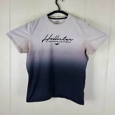 Hollister Shirt Mens Extra Large Multicolor Embroidered Crew Neck Short Sleeve • $9.12