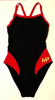 MP Michael Phelps Women’s Black And Red One Piece Swimsuit Size 32 • $8.95