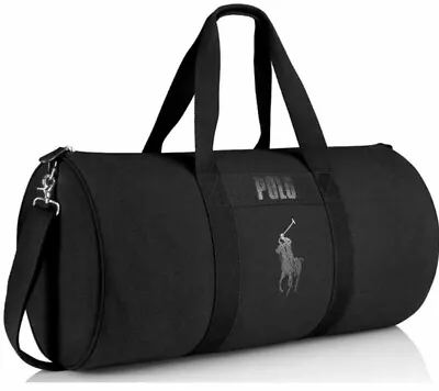 RALPH LAUREN Fragrances Black Duffle Bag Gym Sports Weekender Overnight | New • $29.99