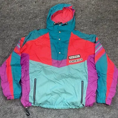 Vintage 80’s Roffe Demetre Neon Hurricane Ski Suit Jacket Adult Size XL • $79.99