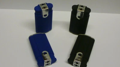 £2.80 • Buy Twin Flame Gas Jet Windproof  Lighter  Refillable Flame Control Rubber Design