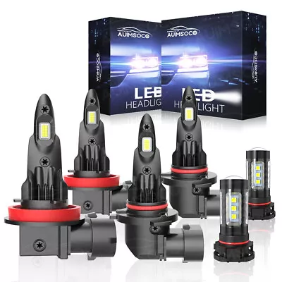 9005 H11 H16 LED Headlight Bulbs Hi-Lo Beam Fog Light Xenon White Super Bright • $69.99