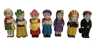 Set Of 7 Vintage Frozen Charlotte Japan Penny Doll Bisque Dolls • $70