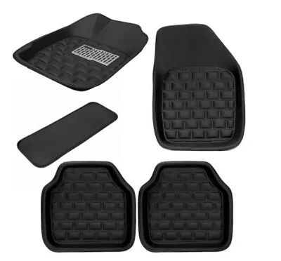 5PCS Car Floor Mat All Weather Rubber Leather Black Waterproof Dustproof AU Ship • $53.18