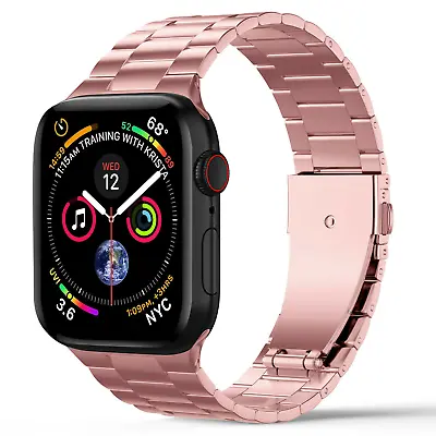 $18.99 • Buy Stainless Steel Wrist Band IWatch Strap For Apple Watch Series 7 6 5 4 3 44 38mm