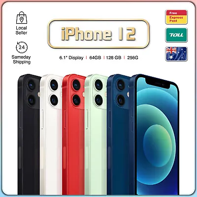 New Apple IPhone 12 Unlocked 64/128/256GB Sealed Colours 5G Mobile FREE EXPRESS • $649