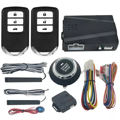 Passive Keyless Entry Push Button Remote Starter Stop Engine Car Alarm System • $101.51