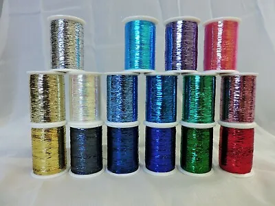 16 Spools 500 Yds Signature Laserbrite Metallic Thread Assorted • $20