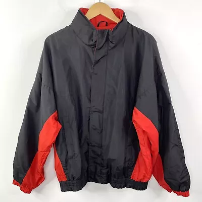 McDonald’s Men’s Large Employee Crew Jacket Nylon Windbreaker Shell Black Red • $29.99