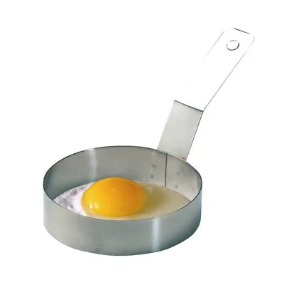 2 Egg Rings Catering Professional Stainless Steel 4” With Handle Fried Egg • £8.95