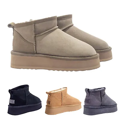 $97.99 • Buy UGG Ultra Mini Platform Boots Australian Sheepskin Wool Women Classic Ankle Boot