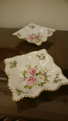 £9.99 • Buy 2 X Old Foley James Kent Ltd Staffordshire Harmony Rose Sweet Trinket Dish 