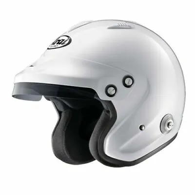 Arai Open Face Crash Helmet White Peak Hans Anchor SA2010 Extra Small Motorsport • $405.72