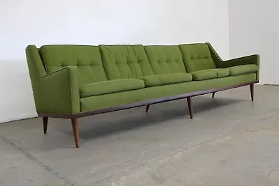 Mid-Century Modern Milo Baughman Style Pencil Splayed Leg 93  4 Cushion Sofa • $2595