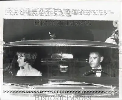 1965 Press Photo Marina Oswald In Car With New Husband Kenneth Jess Porter TX • $15.99