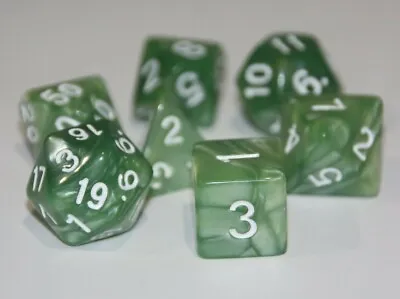 $8.97 • Buy Dice 7 Piece Set Pale Green Pearl Polyhedral D & D Pathfinder Dungeons & Dragons