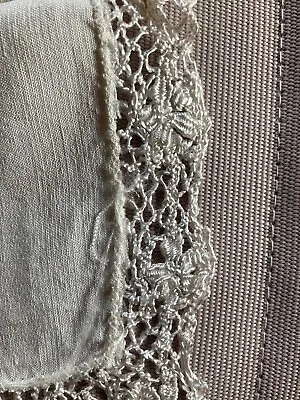 Maltese Lace Handkerchief Cloth Silk And Cotton X 2 • £7
