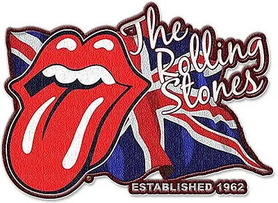 Rolling Stones Lick The Flag Shaped Sew-on / Iron-on Cloth Patch (rz) • $9.49