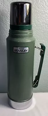 VTG Stanley THERMOS By Aladdin Green Vacuum Bottle A-944DH 1 Quart Made In USA • $34.89