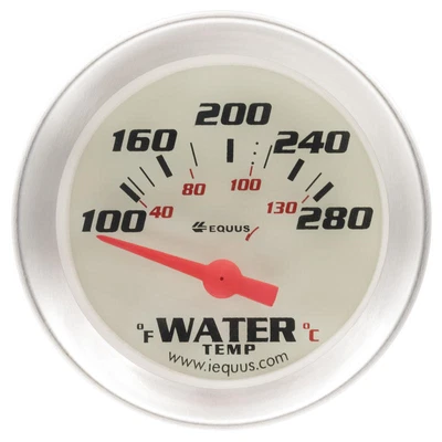 $41.42 • Buy Equus Coolant Temperature Gauge 8262; 8000 Series Water Temp 100-280�F 2 