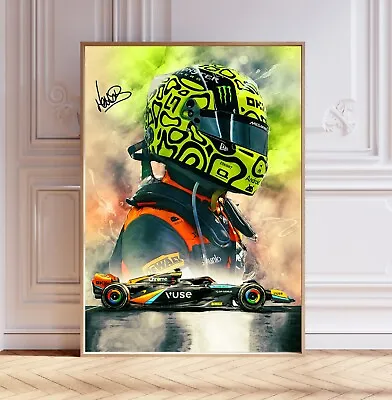 Lando Norris 2024 F1 Poster Print Signed Reproduction Formula One Wall Art • £5.99