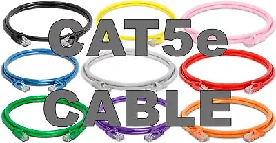 Network Patch Cable CAT5e CAT5 0.5m 1m 2m Blue Black Gray Green Pink *SHIP NSW • $2.90