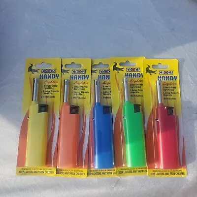 Lot Of 5 - Assorted Color Crocs Handy Lighters Electronic Ignition  • $12.98