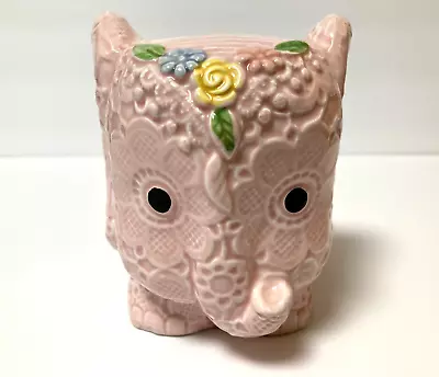 Vintage Napco Pink Elephant Planter / Figurine - Flowers And Lace - #1827 EUC • $10