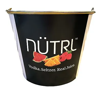 Nutrl Vodka Seltzer Metal Ice Bucket | 9.25  Round - New & Free Shipping! • $19.95