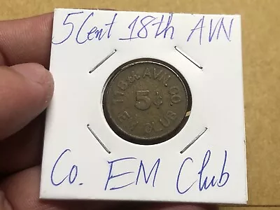 5 Cent 18Th AVN. Co EM Club Gunslinger INN MPC Token South Viet Nam_LDP Shop. • $40