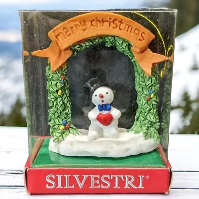 Vintage Snowman 1990 Silvestri Christmas Tree Ornament • $8.99