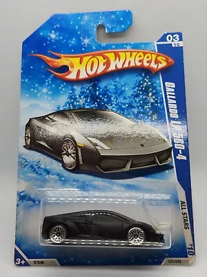 Hot Wheels Lamborghini Gallardo LP 560-4 Snowflake Christmas Card HTF Black 2010 • $34.99