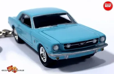 🎁 Rare Key Chain  1964 ½ 1965/66 Blue Ford Mustang Gt Coupe Custom Great Gift🎁 • $48.98