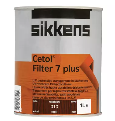 £31.99 • Buy Sikkens Cetol Filter 7 Plus Translucent Woodstain 1 Litre -  Walnut (010)