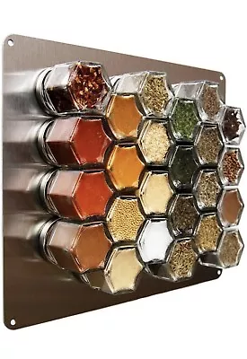 Magnetic Stainless Wall Plate Base For Spice Jars Large 10x12 Inch Organizer • $35