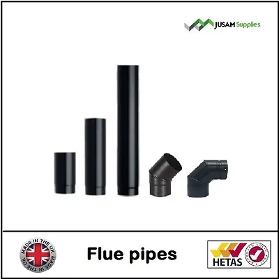 £27.99 • Buy Flue Pipes 5 Inch 6 Inch For Wood Burning Stove Log Burner Multi Fuel Stoves