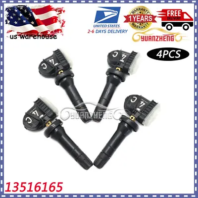 Tire Pressure Sensors For GM Chevrolet Silverado GMC 4x TPMS NEW 13516165 433Mhz • $69.34