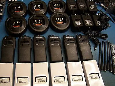 6 Motorola HT750 UHF 403-470MHz  16 Channel   AAH25RDC9AA3AN Tested • $1500