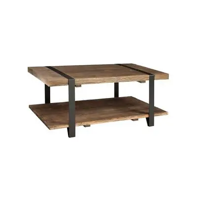 Alaterre Furniture Coffee Table 42  Rectangle Solid Wood/Metal Rustic/Natural • $341.54