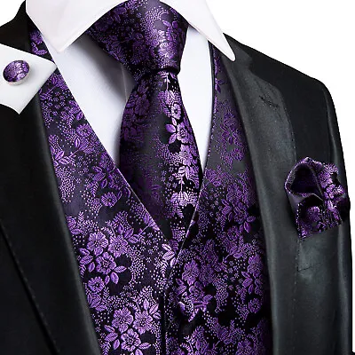 NEW Men's Paisley Design Dress Vest And Neck Tie Hankie Set For Suit Or Tuxedo • $34.23